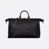 SAC DIOR WEEKENDER 40 EN CUIR DE VEAU GRAINE NOIR