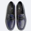 MOCASSIN J. M WESTON 180 EN NOIR ET BLEU OCEAN