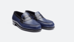 MOCASSIN J. M WESTON 180 EN NOIR ET BLEU OCEAN