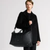 SAC DIOR WEEKENDER 40 EN CUIR DE VEAU GRAINE NOIR