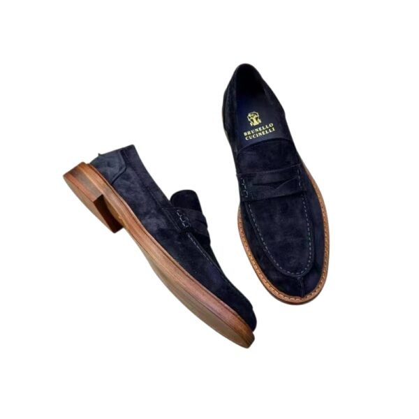 MOCASSIN BRUNELO CUCINELI EN DAIN SOFT EN BLEU NUIT 2 MOCASSIN BRUNELO CUCINELI EN DAIN SOFT EN BLEU NUIT
