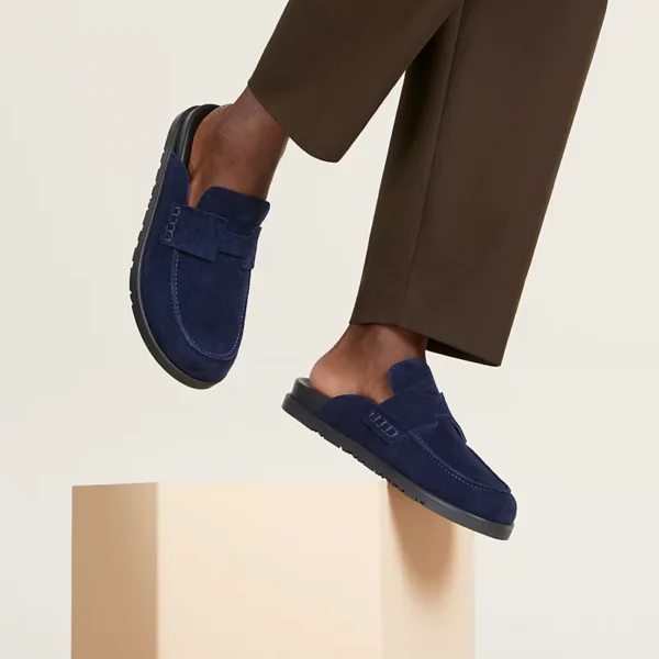 ALLER MULE HERMES EN BLEU OCEAN