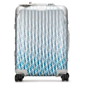 BAGAGE CABINE DIOR BLUE X RIMOWA EN ALUMINIUM DEGRADE BLEU
