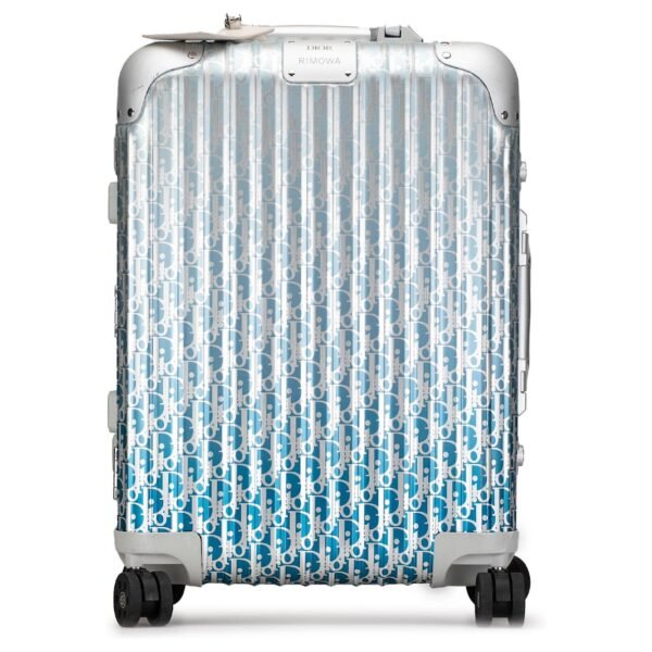 BAGAGE CABINE DIOR BLUE X RIMOWA EN ALUMINIUM DEGRADE BLEU