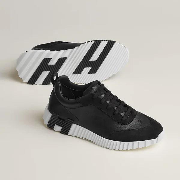 BASKETS REBONDISSANTES HERMES EN NOIR ET BLANC