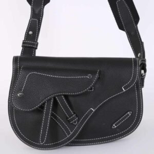 SAC DIOR X KAWS SADDLE CALFKIN MEN CROSSBODY EN NOIR