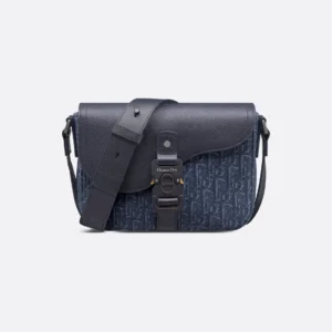 SAC MESSENGER A RABAT SADDLE SMALL EN BLEU MARINE