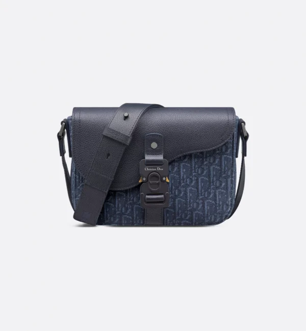 SAC MESSENGER A RABAT SADDLE SMALL EN BLEU MARINE