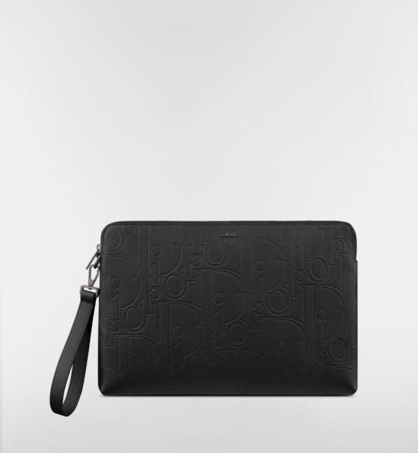 POCHETTE DIOR A4 ZIPPEE EN NOIR