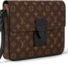 POCHETTE LV A4 AVEC MONOGRAMME MARRON VIRGIL ABLOH, QUINCAILLERIE EN NOIRE