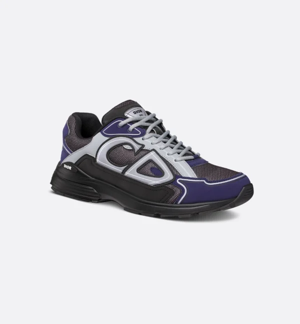 3SN279ZRBH857_E03 SNEAKER DIOR B30 COUNTDOWN A MAILLE GRIS ANTHRACITE