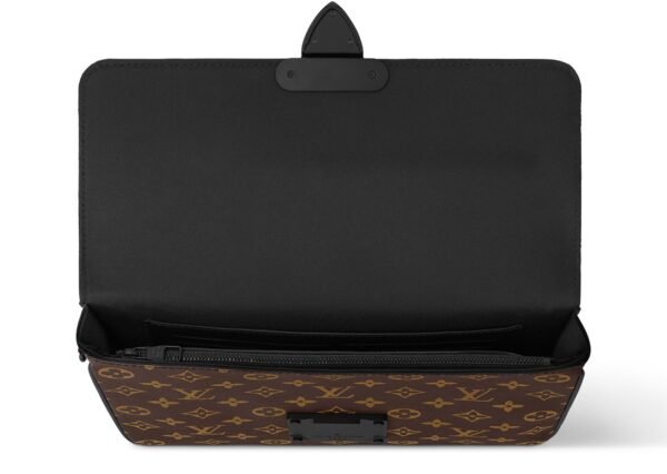 POCHETTE LV A4 AVEC MONOGRAMME MARRON VIRGIL ABLOH, QUINCAILLERIE EN NOIRE