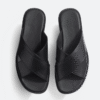 MULE CROISEE DOUBLE V EN NOIR