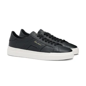 DOUBLE BUCKLE SNEAKER SANTONI EN NOIR 7 DOUBLE BUCKLE SNEAKER SANTONI EN NOIR