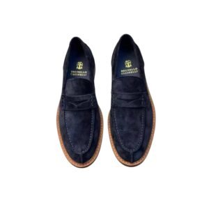 MOCASSIN BRUNELO CUCINELI EN DAIN SOFT EN BLEU NUIT