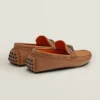 MOCASSINS HERMES ALESSANDRO EN ORANGE NATUREL