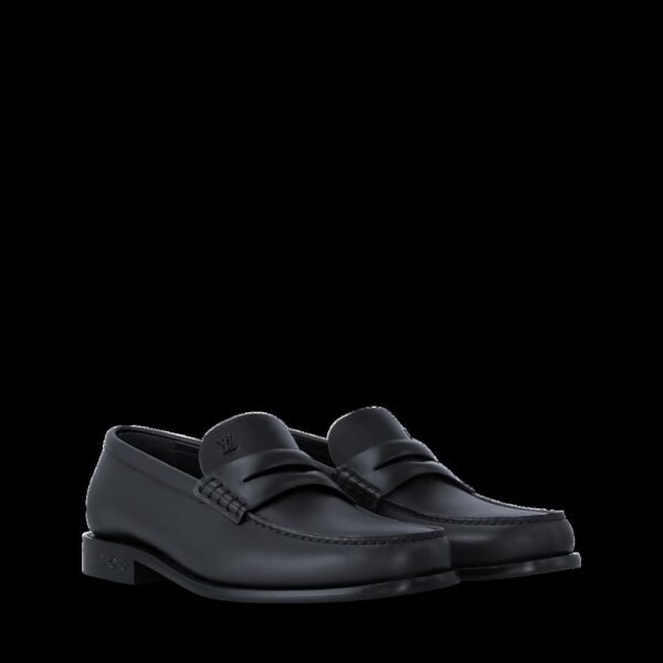 MOCASSIN LOUIS VUITTON « LOUIS » EN NOIR BRILLANT