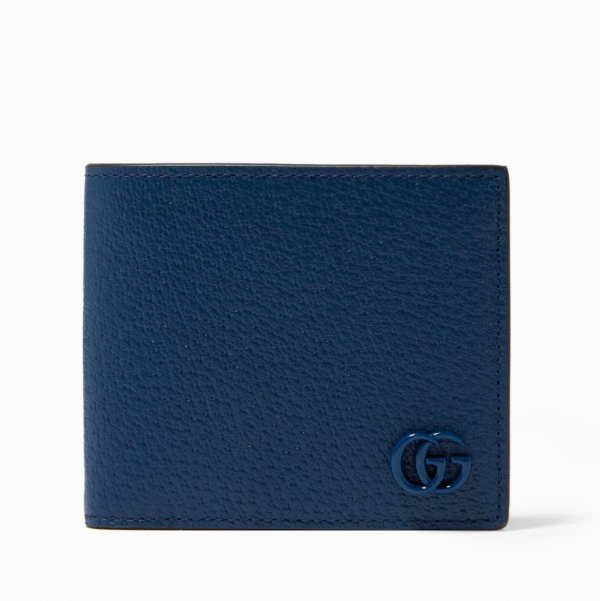 PORTEFEUILLE GUCCI MARMONT A LOGO INITIAL GG EN BLEU