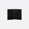 PORTE-CARTES VERTICAL A DEUX VOLETS SADDLE EN CUIR DE VEAU GRAINE NOIR
