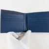 PORTEFEUILLE-MINI PRADA SAFFIANO EN BLEU